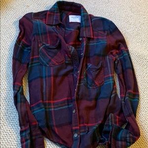 Abercrombie maroon flannel